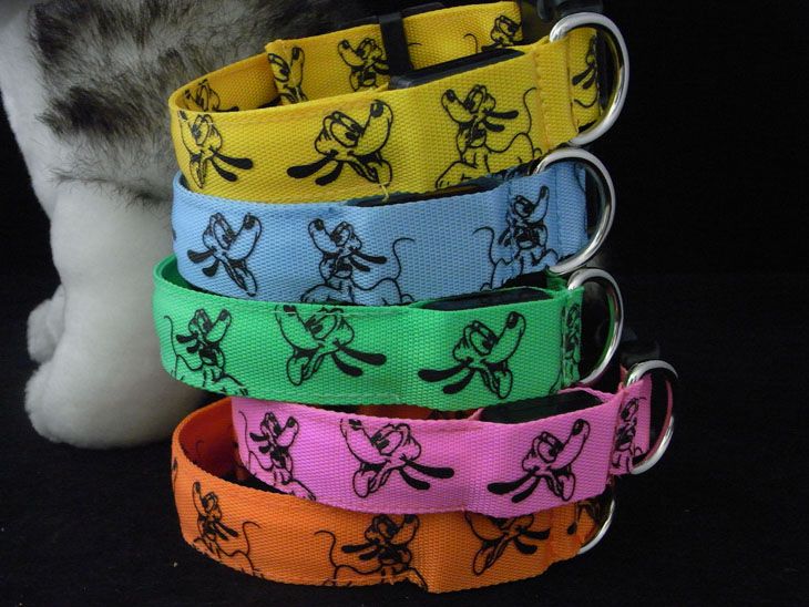 Pluto Led Dog Collar Leashes 4 Size Nylon Ribbon Pet Outdoor From