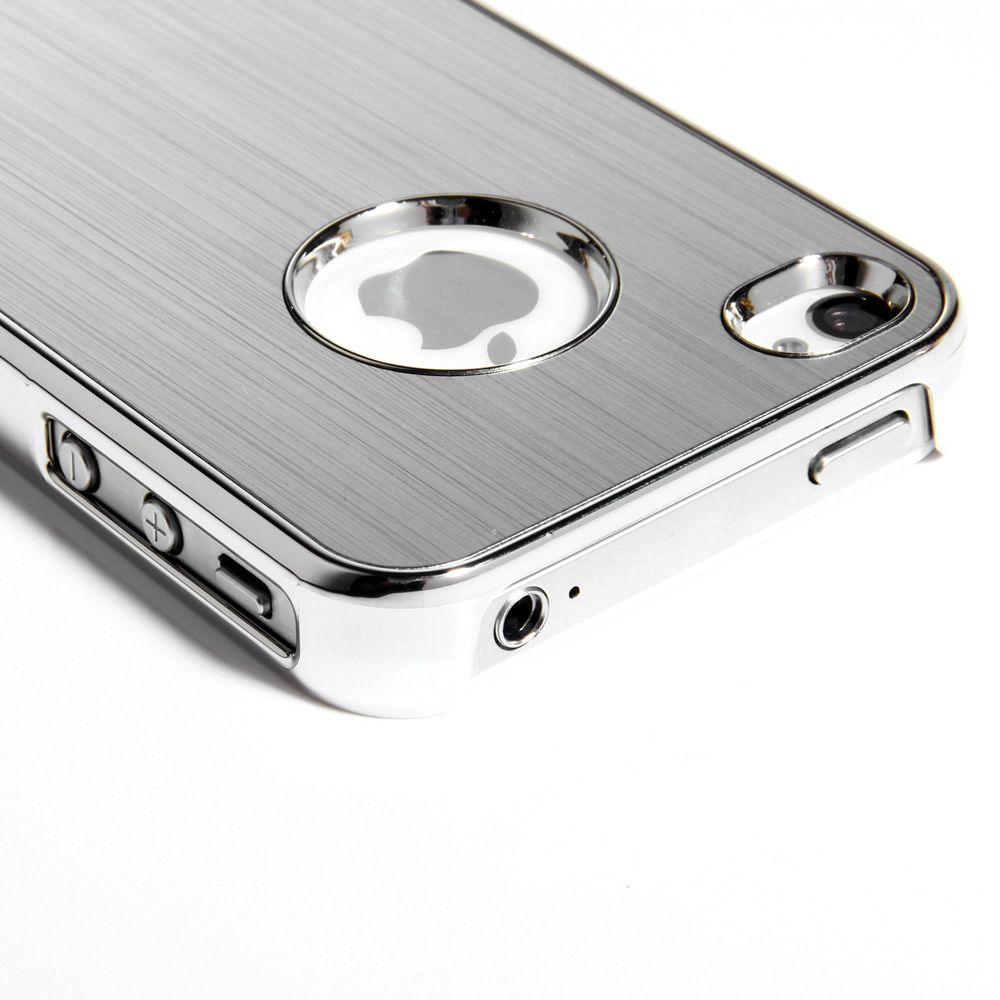 Silver Luxury Aluminum Chrome Cover Case For IPhone 4 4G 4S From Besisccoltd, 5.03