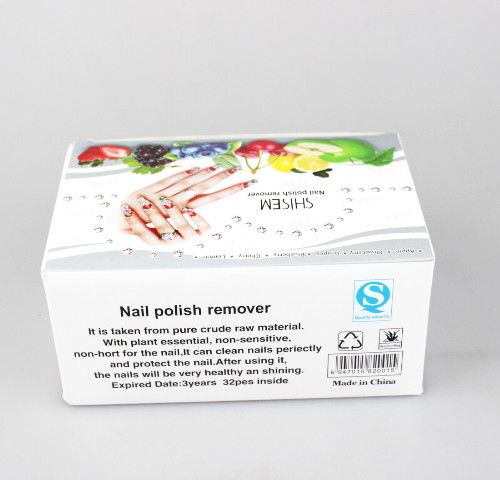 4 färger LOT 64 Makeup Nail Polish Remover Wipes Nonsensitive Rapid Borting of Oil Nail1374313