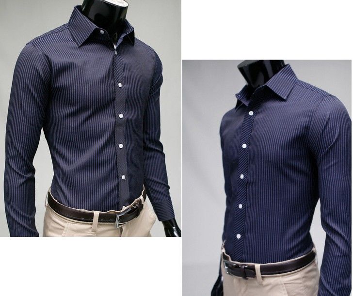 navy blue long sleeve shirt mens