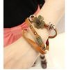 Hot New Leather Bracelets Fashion Retro flowers take debit ethnic style imitation leather bracelet Free Shipping 345