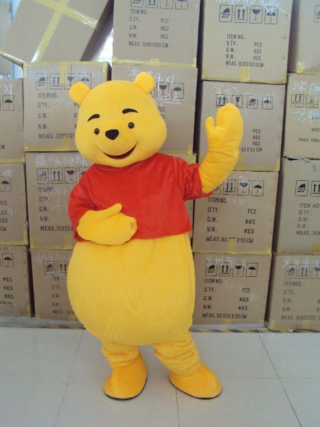 New Adult Size Cartoon Movie Mascot Costume Winnie the Pooh Bear Halloween USA
