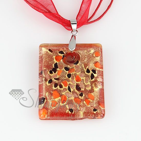 Bonitos colgantes de cristal de murano soplado de murano veneciano italiano con purpurina para collares, joyería hecha a mano, joyería de moda barata de China MUP101