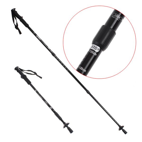 Adjustable Telescopic AntiShock Trekking Hiking Walking Stick Pole 26