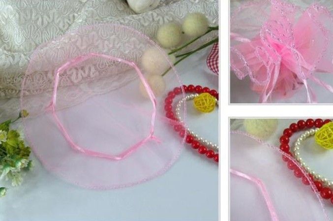 Ship Mixed 26cm Diameter Organza Round Plain Jewelry Bags Wedding Party Candy Gift Bags1377130