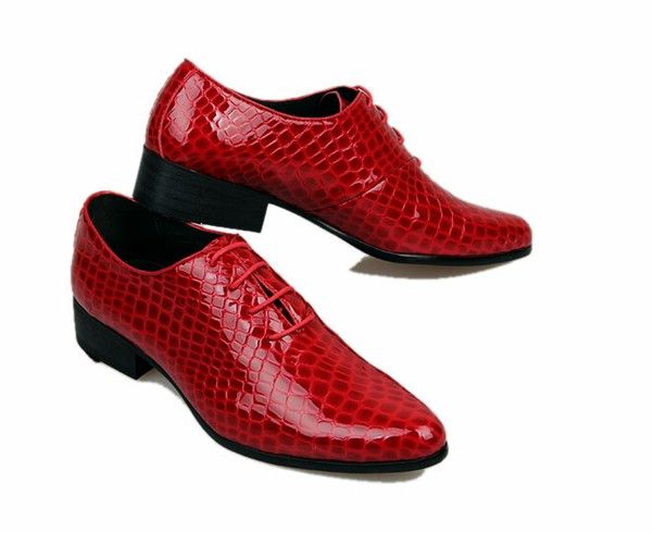Fashion Leather Shoes/Red Lizard Leather Shoes/Casual Shoes/Mr. Shoes 1 ...