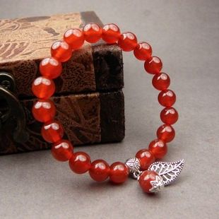 Pulseira de ágata vermelha natural pulseira preta onyx pulseira sr. Pulseira bem -sucedida jóias de carreira fios de miçangas pulseiras 348