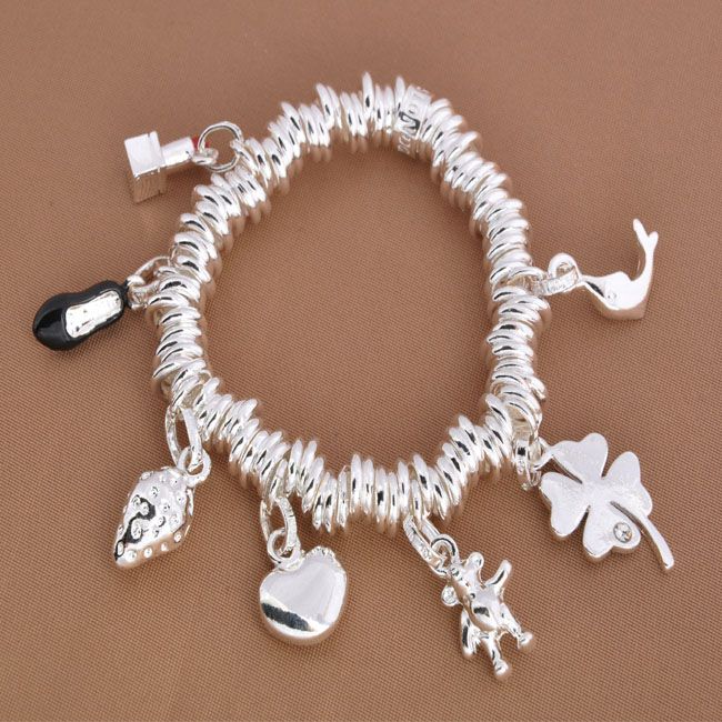 DIY Add Ons Bracelet 925 Silver Bracelets Mix Designs With Opp Bag