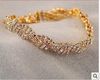 Hot New fashion genuino squisito diamante pieno brillante braccialetto selvaggio Bracciali in oro Bracciali a catena a maglie 351