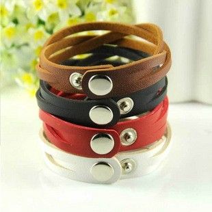 Heiße neue Mode Leder Vorbereitung Geflecht Ornamente Lederarmband Unisex Riemen Schnürung Frauen Armbänder kostenloser Versand 354