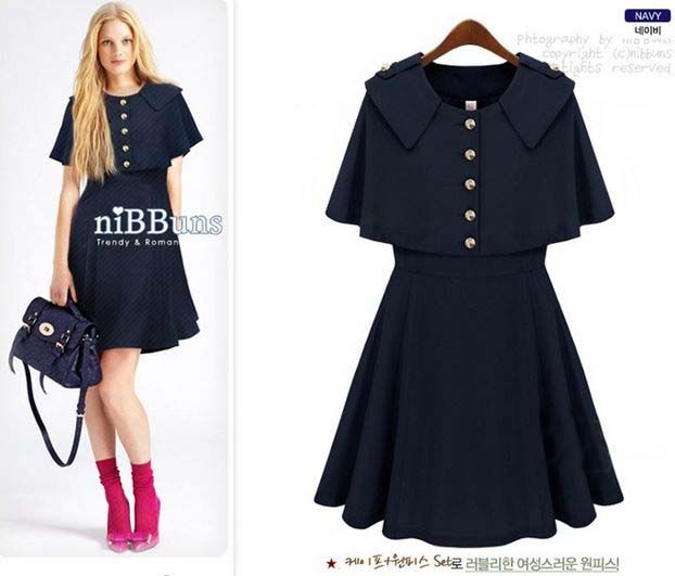 Compre Vestidos Coreanos 2012 La Nueva Manera De Los Vestidos De LY08680  Vestido De Invierno Cabo Tipo De Mujeres A 28,45 € Del Annaluo |  Es.Dhgate.Com