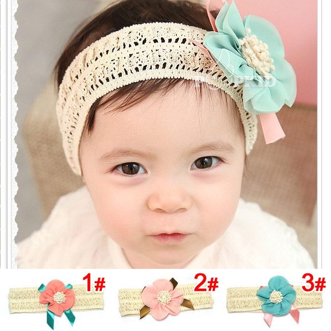 Baby Girls Cute Headbands Baby Headdress Girl Flower Weave Hairband 3