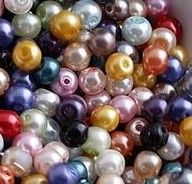 Multicolor Round Pearl Imitation Glaspärlor 4mm 3000pcs / Lot Loose Beads Smycken DIY Fit Armband Halsband