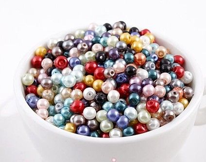 Multicolor Rodada Pérola Grânulos De Vidro De Imitação 4mm 3000 pçs / lote Solta Beads Jóias DIY Fit Pulseiras Colar