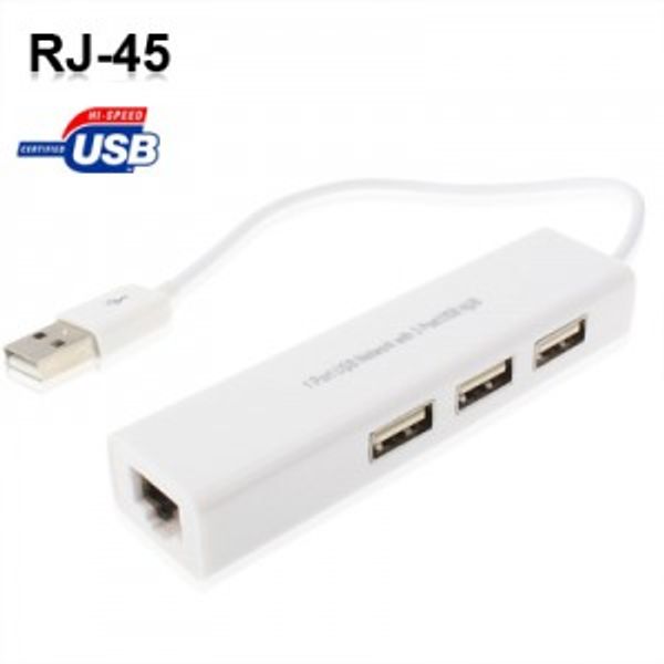 

Бесплатная доставка новый 1 порт USB сети + 3 порта USB-концентратор для женщин RJ45 Etherne