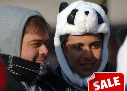 Partyhut Winter Cartoon Tier Panda Flauschiger Plüschhut Niedliche Mütze Weiche Mütze Ohrenklappen Weihnachtsgeschenk Geschenk