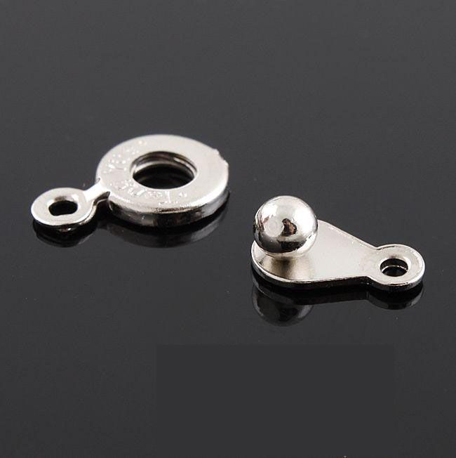 2017 lot Metal Metal Little Snap Clasps Finding 75mm Jewelry Septends Components Clasps Hooks3256223