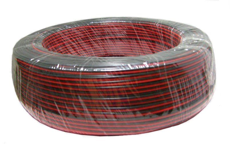 Cable de 2 pines para tira de led de un solo color 5050 3528 5630 3014 2835, 600 m/lote, 600 m de largo, cable rojo y negro