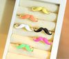 100st * Hot Sale Färgglada Mustasch Finger Ring Billiga Smycken Lovely Beard