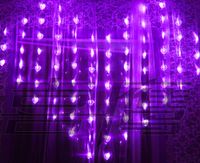 78 luci a LED 2m * 1.6m a forma di cuore a forma di sipario, luci di nozze di natale ornamento fata, 9 colori Icicle Light Strip Shop Finestra impermeabile