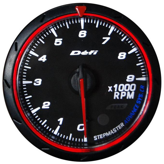 60MM DEFI Advanced CR Meter RPM Tachometer Gauge Black Face With White