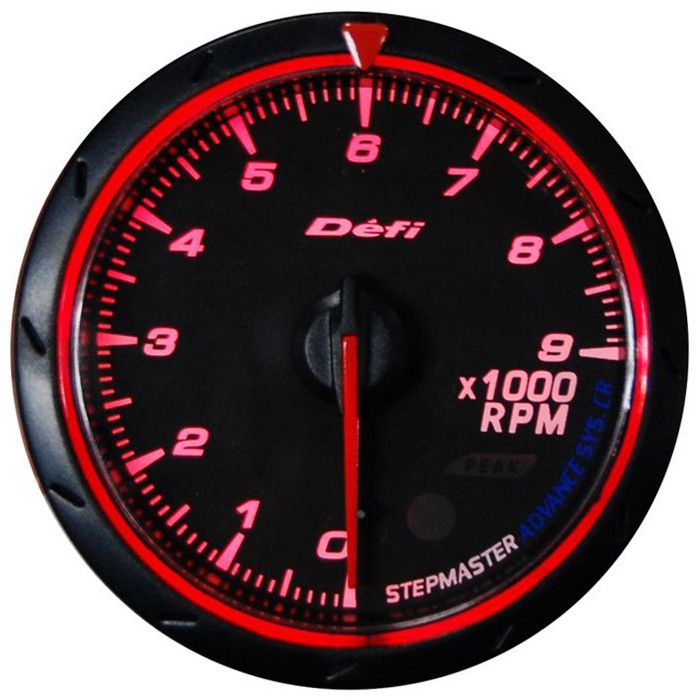 60MM DEFI Advanced CR Meter RPM Tachometer Gauge Black Face With White
