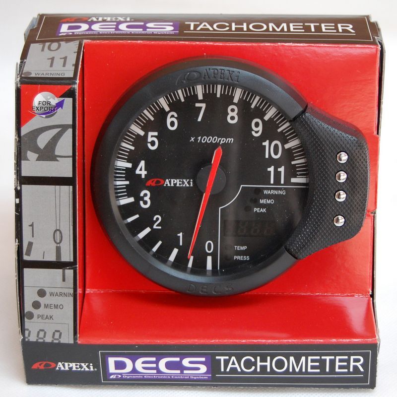 120mm Apexi 3 In 1 Gauge Tachometer RPM Water Temp Oil Press 3