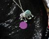 Free Shipping 15pcs* Retro carved elephant diamond crystal necklace sweater chain