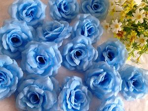 Светло-синий 200P 8 см искусственный моделирование шелк Камелия роза пион цветок свадьба Рождественская вечеринка