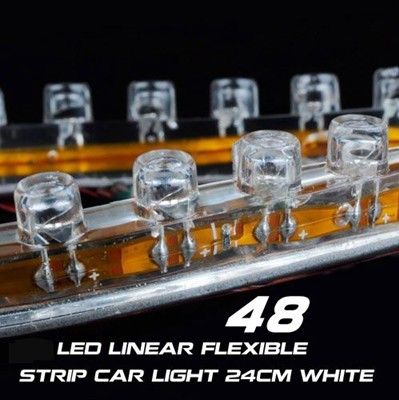 Superlight 48cm 48 LED Linear Flexible Strase Car Color 5 Couleur peut choisir une bande de voiture flexible 12V