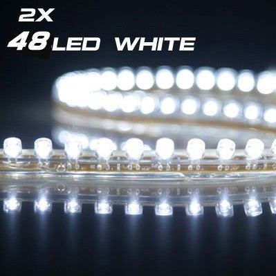 Gratis frakt Bil LED Strip Light Flexible Vattentät 48cm 48leds SMD Strip Light 5 Färg tillgänglig