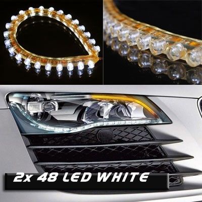 Superlight 48CM 48 LED Linear Flexible Strip Car can choose Flexible Strip Car Light 12V