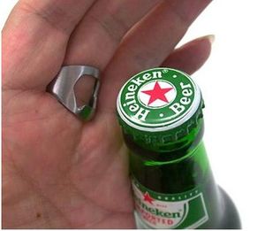 Creative mini portátil 3 tamanhos de dedo de cerveja abridor de garrafa de aço inoxidável dedo dedo polegar anel barra ferramenta de pub kd1