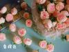 Gul 200p 3cm artificiell simulering silke camellia rosa blomma bröllop julparty dekorationer