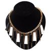 Crystal Trapezoid Tassel Pendant Necklace New Fashion Bohemia Necklace Gold Tone Metall