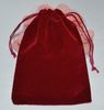 Livraison gratuite 200 pièces vin rouge sac de velours de haute qualité sacs à bijoux fête de mariage bonbons sacs-cadeaux de noël