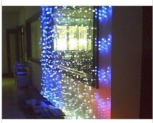 Luces navideñas para bodas, lámpara para fiestas navideñas en el suelo trasero, 3M x 3M, 300 luces LED para cortina