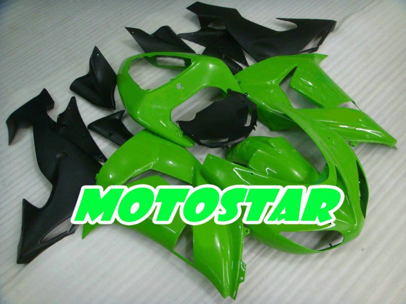 green/black body parts for KAWASAKI Ninja ZX-10R 06 07 ZX 10R 2006 2007 ZX10R full fairing kit