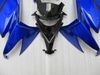 Kit de carenado azul y negro para KAWASAKI Ninja ZX-10R ZX 10R 08 09 10 11 ZX10R 2008 2009 2010 2011 Juego de carenados