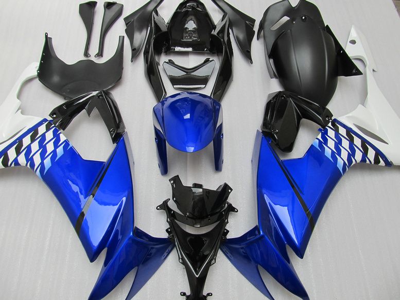 Kit de carenado azul y negro para KAWASAKI Ninja ZX-10R ZX 10R 08 09 10 11 ZX10R 2008 2009 2010 2011 Juego de carenados