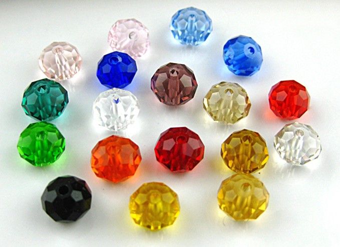 1000 adet * 4mm-12mm Faceted Roundlle Avusturya Kristal Boncuk Charms Gevşek Boncuk DIY kristal Boncuk