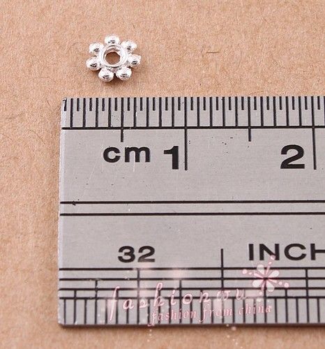 / silverpläterade daisy spacer pärlor spacers 4mm smycken fynd komponenter smycken diy hot sälja