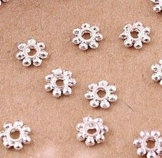 

2000pcs/lot Silver Plated Daisy Spacer Beads Spacers 4mm Jewelry Findings & Components Jewelry DIY Hot sell