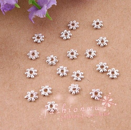 lot argent plaqué marguerite entretoise perles entretoises 4mm résultats de bijoux composants bijoux bricolage sell9838806