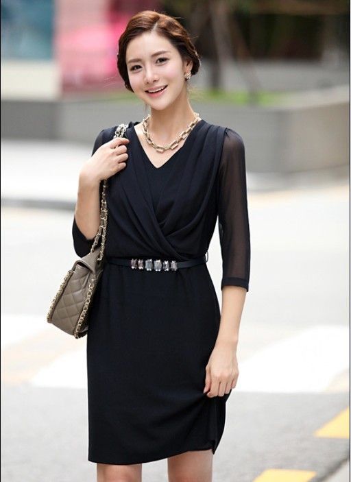 one piece dress office wear