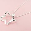 Gratis frakt med spårningsnummer Bästa mest heta säljer kvinnors känsliga gåva smycken 925 Silver Hollow Five Pointed Star Necklace