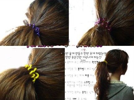 500pcs* colorful telephone wire hair band Hair ring