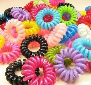 1000pcs Téléphone coloré Bande de cheveux Bands de cheveux adaptés à tous les poney-aiguilles que Tail4549275