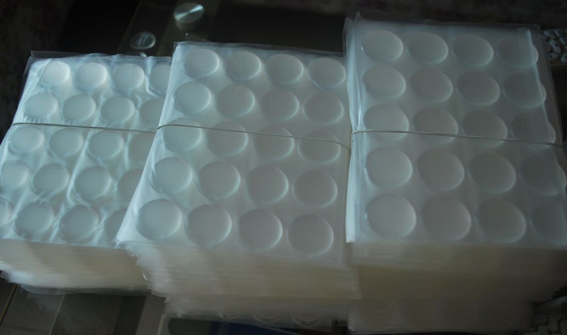 5000 pezzi / lotto trasparente adesivo epossidico 1 pollice di cristallo 3D tappi adesivi