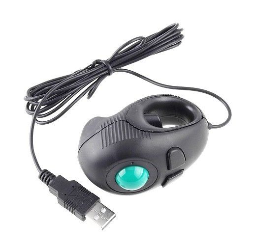 YUMQUA Y-01 draagbare vingerhandbediende 4D USB mini-trackballmuis / geschikt voor links- en rechtshandige gebruikers Geweldig voor laptopliefhebbers